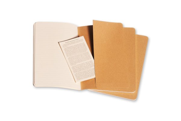 Moleskine Ruled Cahier L - Kraft Cover (3 Set) Online Hot Sale