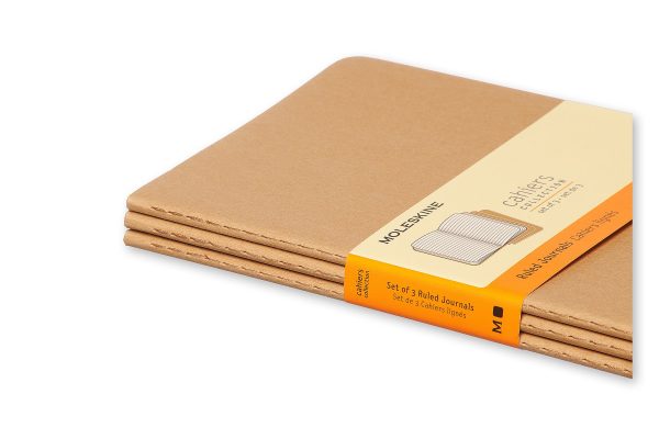 Moleskine Ruled Cahier L - Kraft Cover (3 Set) Online Hot Sale