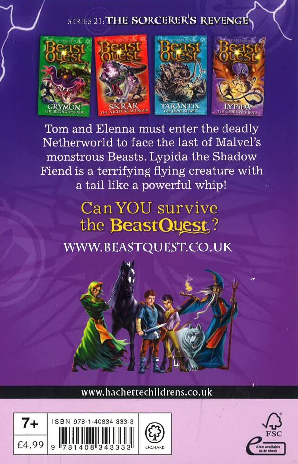 Beast Quest: Lypida The Shadow Fiend: Series 21 Book 4 Cheap